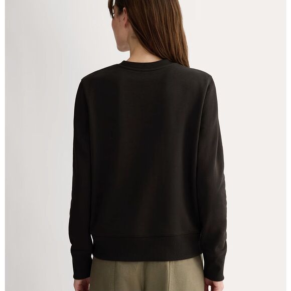 Everlane The Off-Duty Terry Crew sweatshirt black women's large - Picture 5 of 5